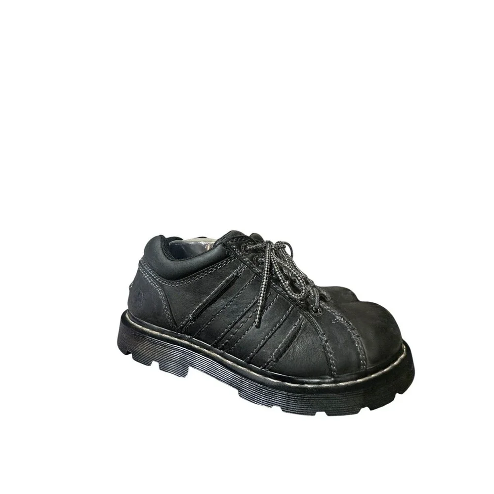 Dr. Martens Harrison Leather Oxford Charcoal Y2K Grunge Men's Size 10 M L 11
